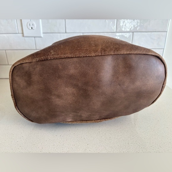 Luxury Urban Expressions Brown Vegan Leather Maddison Backpack Fur Womens Purse - Picture 5 of 9